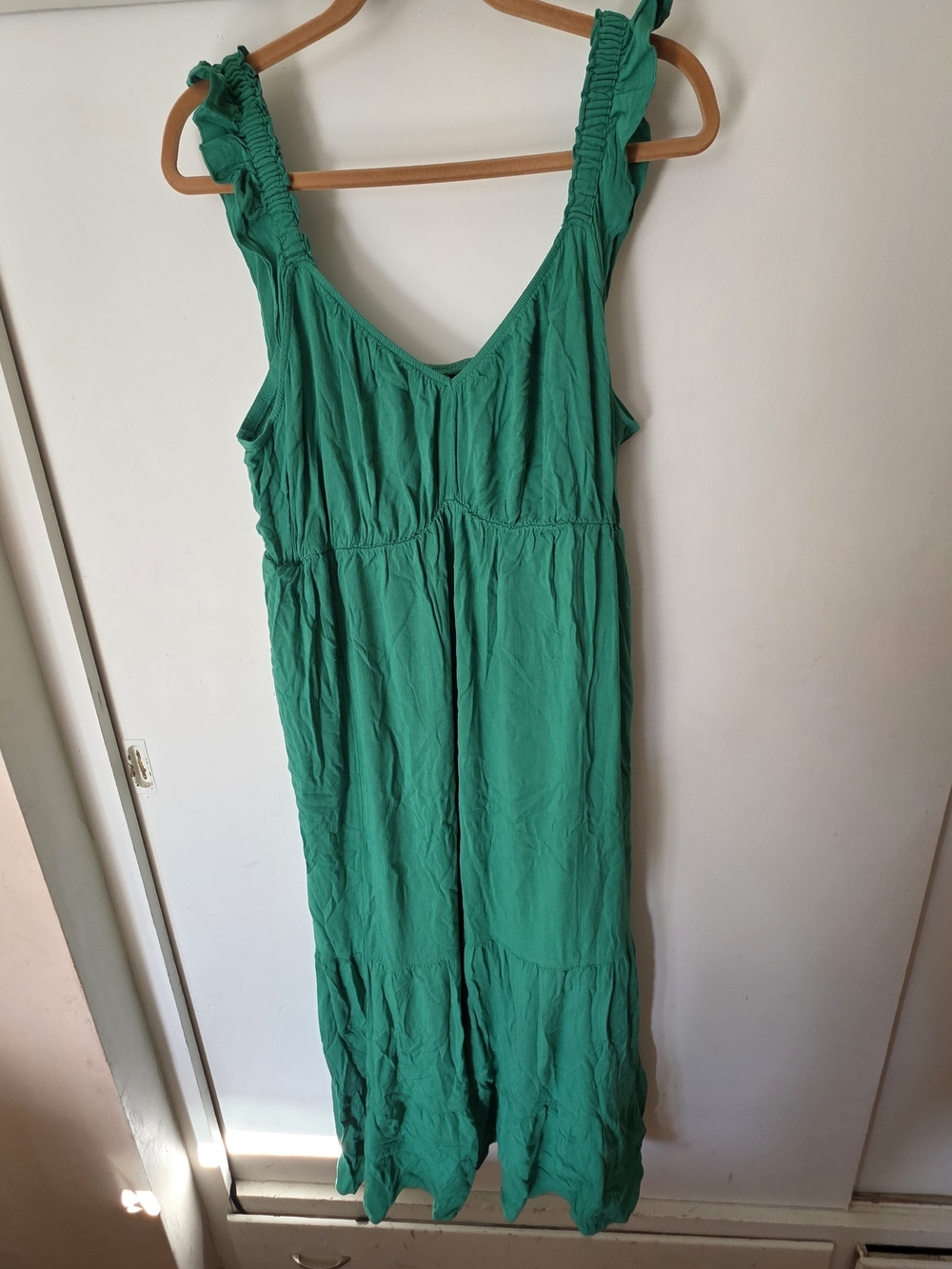 torrid Emerald Green Ruffled Strap Maxi Dress